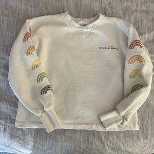 Free & Easy x Madewell xs rainbow sweatshirt EUC
